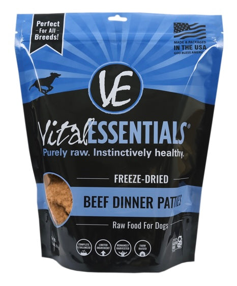 VE Beef Dinner Patties Freeze-Dried Grain Free Dog Food
