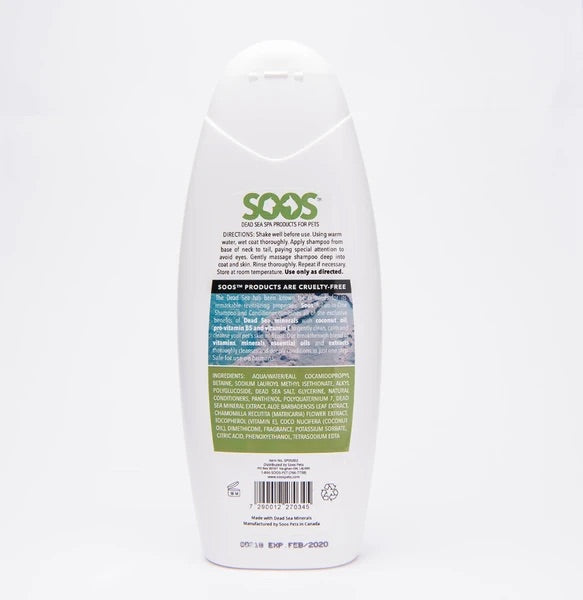 SOOS Natural Dead Sea Two-In-One Pet Shampoo & Conditioner For Dogs & Cats 500ml