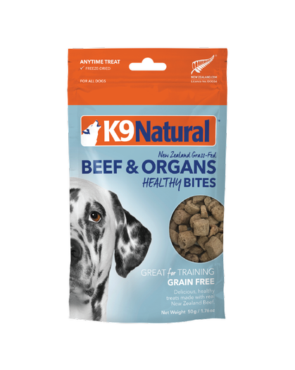K9 Natural Beef&Organs Bites Dog Treats (50g)