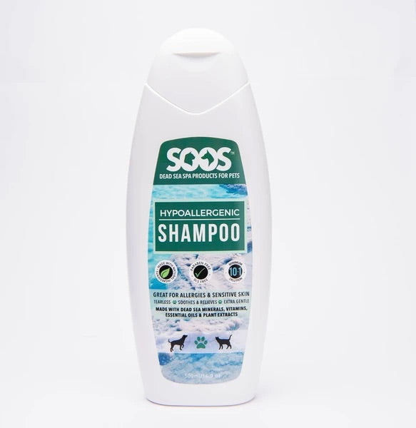 SOOS Natural Dead Sea Hypoallergenic Pet Shampoo For Dogs & Cats 500ml