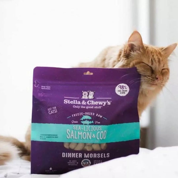 Stella and Chewy's Sea-Licious Salmon & Cod Freeze-Dried Raw Dinner Morsels for Cats