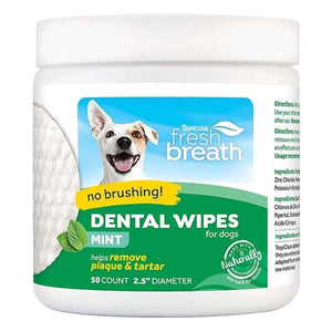 Tropiclean Fresh Breath Dental Wipes 50ct