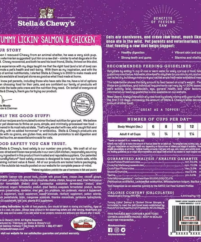 Stella and Chewy's Yummy Lickin’ Salmon & Chicken Freeze-Dried Raw Dinner Morsels