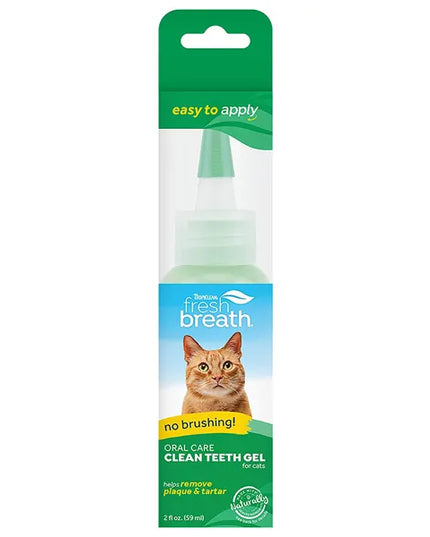 TropiClean Fresh Breath Dental & Oral Care Brushing Gel for Cats - 59ml