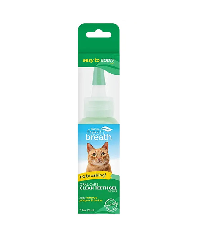 TropiClean Fresh Breath Dental & Oral Care Brushing Gel for Cats - 59ml