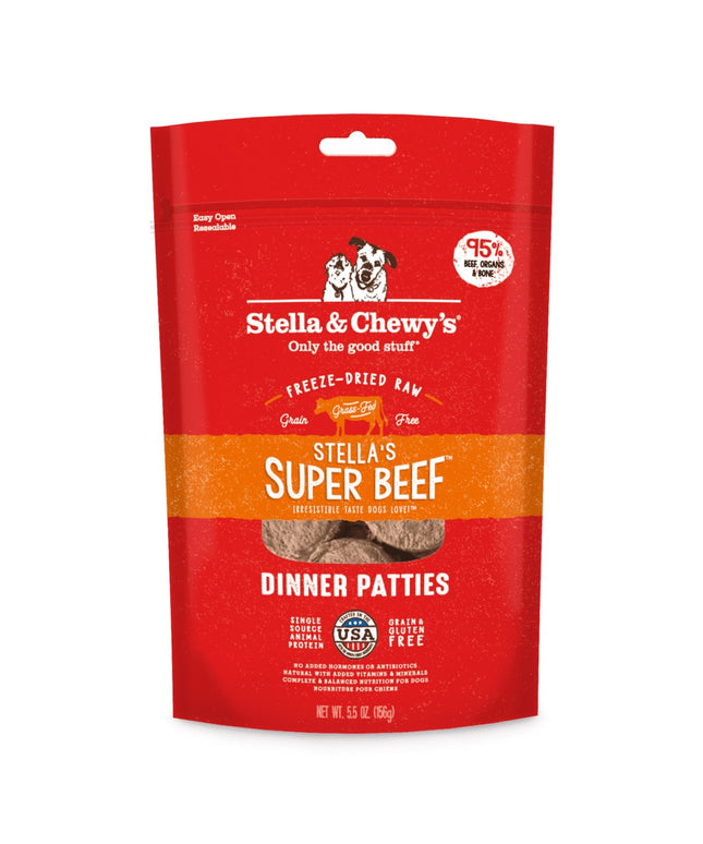 Stella and Chewy’s Stella’s Super Beef Freeze-dried Raw Dinner Patties - 3 Size