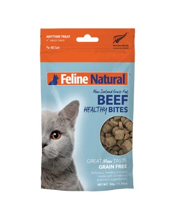 猫科动物天然牛肉和内脏健康咬伤猫零食（50 克）