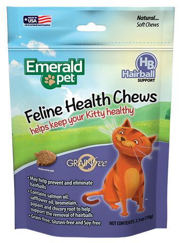 Emerald Pet Feline Health Chews-Hair Ball Support