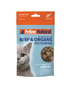 Feline Natural Beef and Organs Healthy Bites Cat Treats (50g)