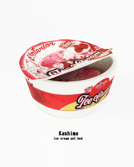 Kashima Strawberry Ice Cream Shaped Pet Bed