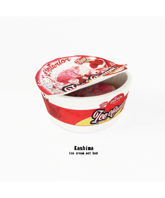 Kashima Strawberry Ice Cream Shaped Pet Bed