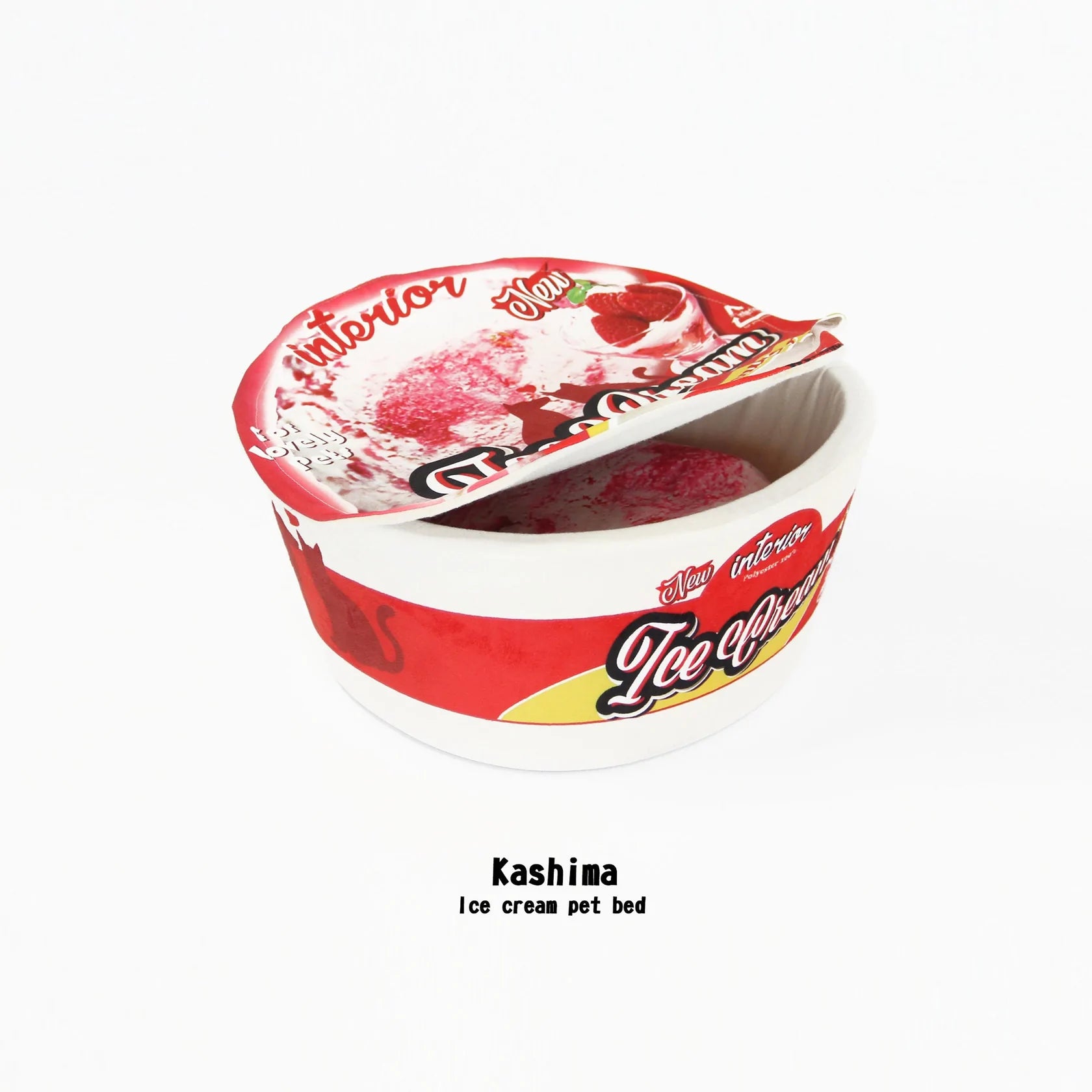 鹿岛草莓冰淇淋造型宠物床