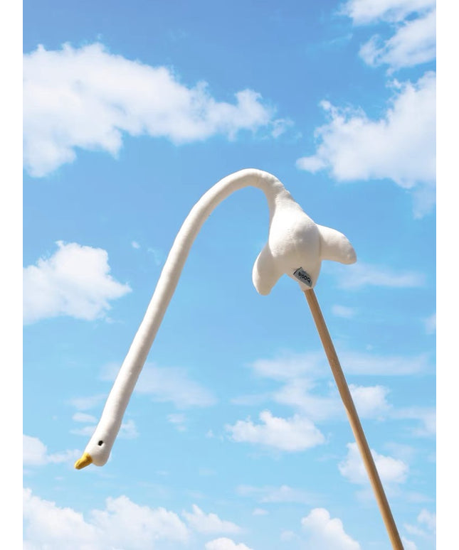 PurLab Bosie Goose Cat Wand with Catnip