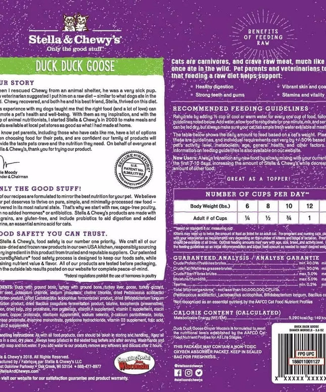 Stella & Chewy's Duck Duck Goose Freeze-Dried Raw Dinner Morsels