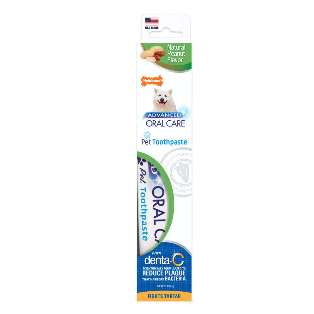 Nylabone Advanced Oral Care Natural Toothpaste-Natural Peanut Flavor