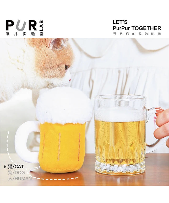 PurLab Beer Cat Toy with Catnip