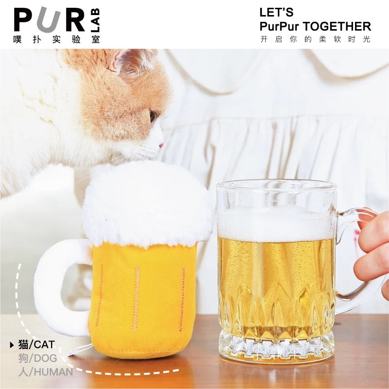 Purlab Beer Cat Toy with Catnip