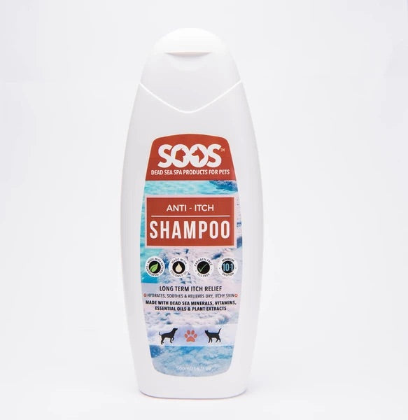 SOOS Natural Dead Sea Anti-Itch Pet Shampoo For Dogs &amp; Cats 500ml 