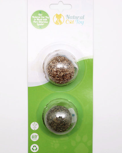 Natural Cat Toy Catnip/Silver Vine Fitness Ball Combi