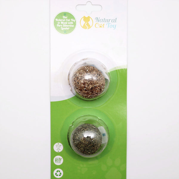 Natural Cat Toy Catnip/Silver Vine Fitness Ball Combi