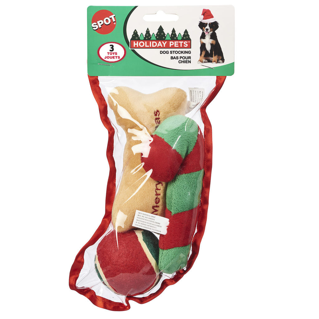 Spot Holiday Dog Toy Stocking 3PC (Small)