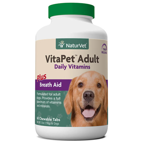 NaturVet VitaPet 成人每日维生素加呼吸辅助咀嚼片