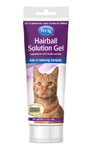 PetAg Hairball Solution Gel Supplement for Cats 3.5oz