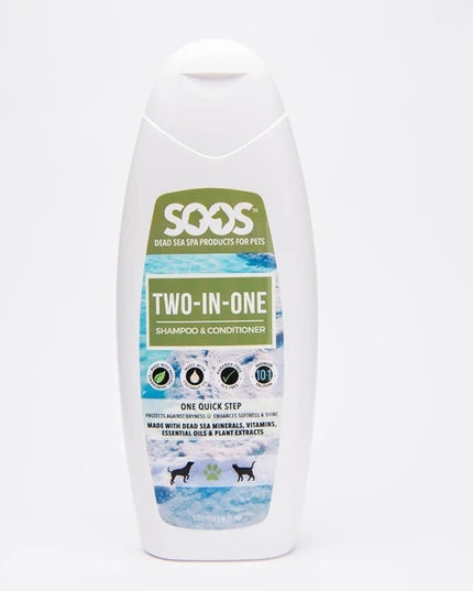 SOOS Natural Dead Sea Two-In-One Pet Shampoo & Conditioner