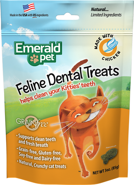 Emerald Pet Dental Cat Treat - Natural, Grain Free