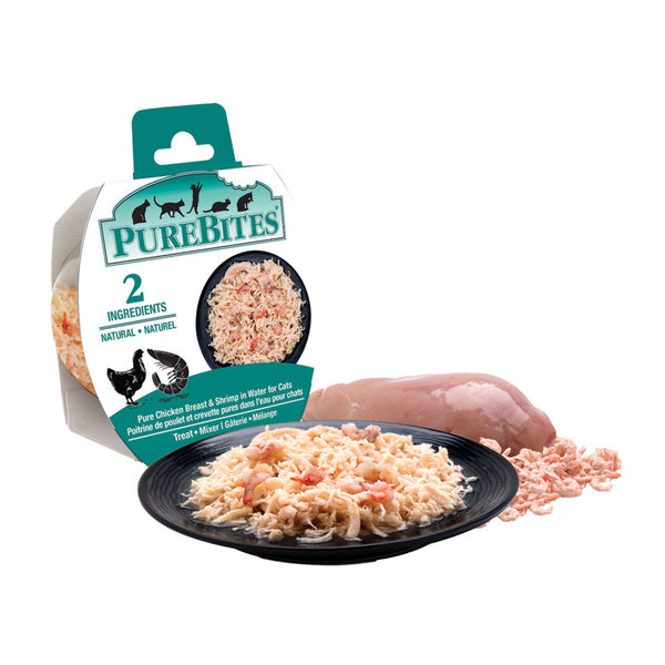 PureBites 鸡胸肉和野生虾 – 猫零食搅拌机 50 克