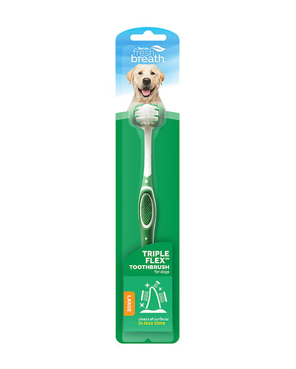 TropiClean Fresh Breath Tripleflex Toothbrush for Dogs