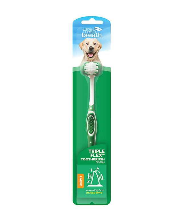 TropiClean Fresh Breath Tripleflex Toothbrush for Dogs