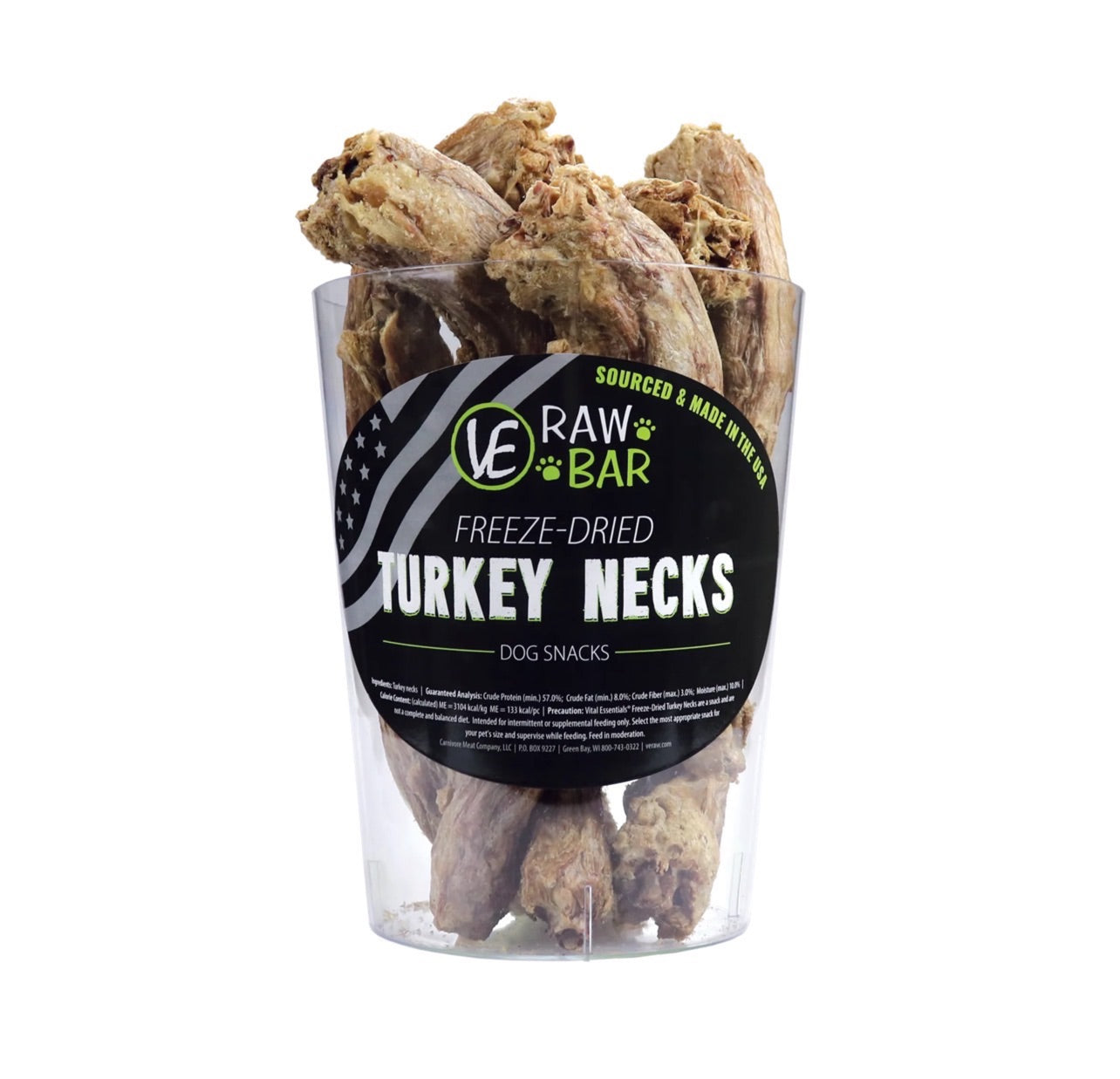 VE Raw Bar Turkey Necks Freeze-Dried Snack