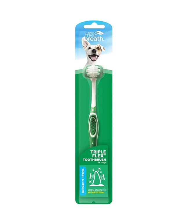 TropiClean Fresh Breath Tripleflex Toothbrush for Dogs