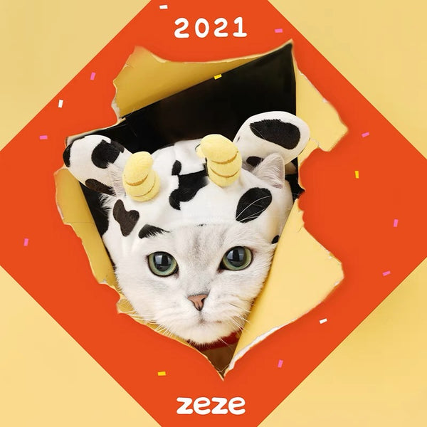 Zeze Festival Cow Pet Headgear