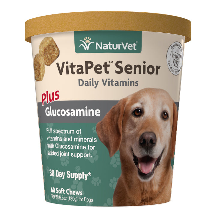 NaturVet VitaPet™ Senior Daily Vitamins plus Glucosamine Soft Chews