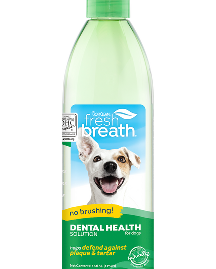 TropiClean Fresh Breath Dental Health Solution for Dogs - 473ml