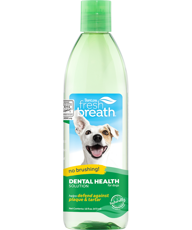 TropiClean Fresh Breath Dental Health Solution for Dogs - 473ml