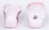 PoochPants™ 中号粉色可重复使用尿布（15-35 磅）